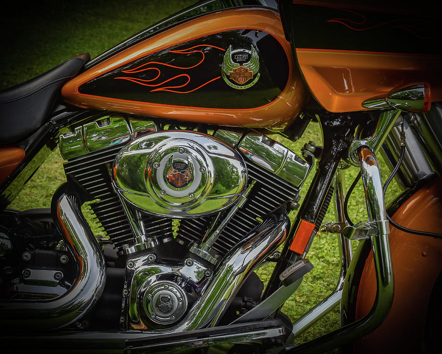 Orange Harley Photograph by Michelle Wittensoldner