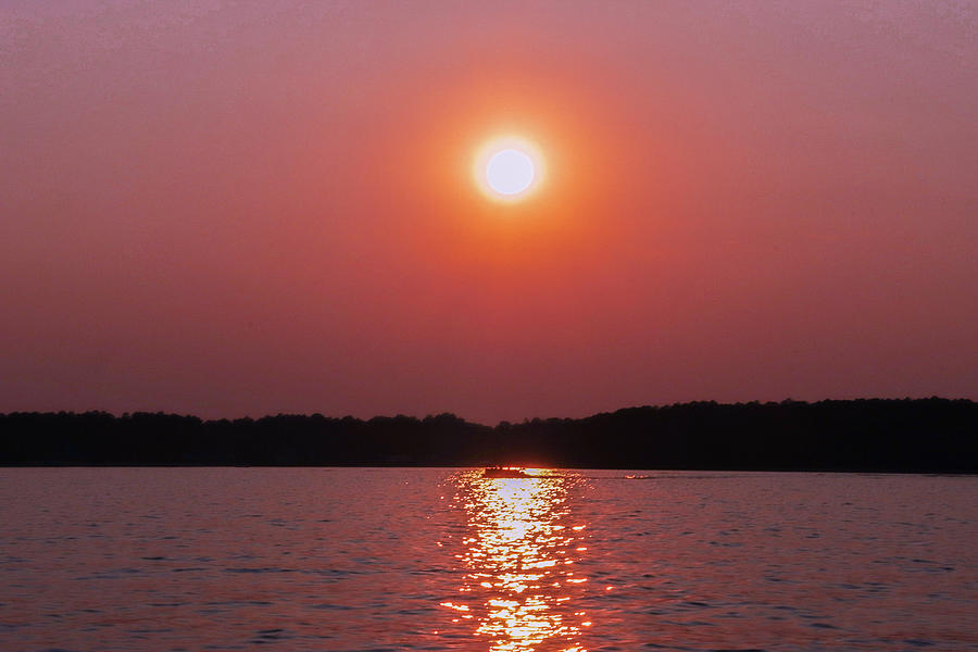 Orange Lake Sunset Cruising Photograph by Ed Williams