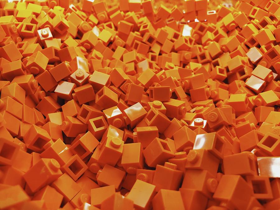 Orange Lego Bricks Photograph FRANK Designs Pixels