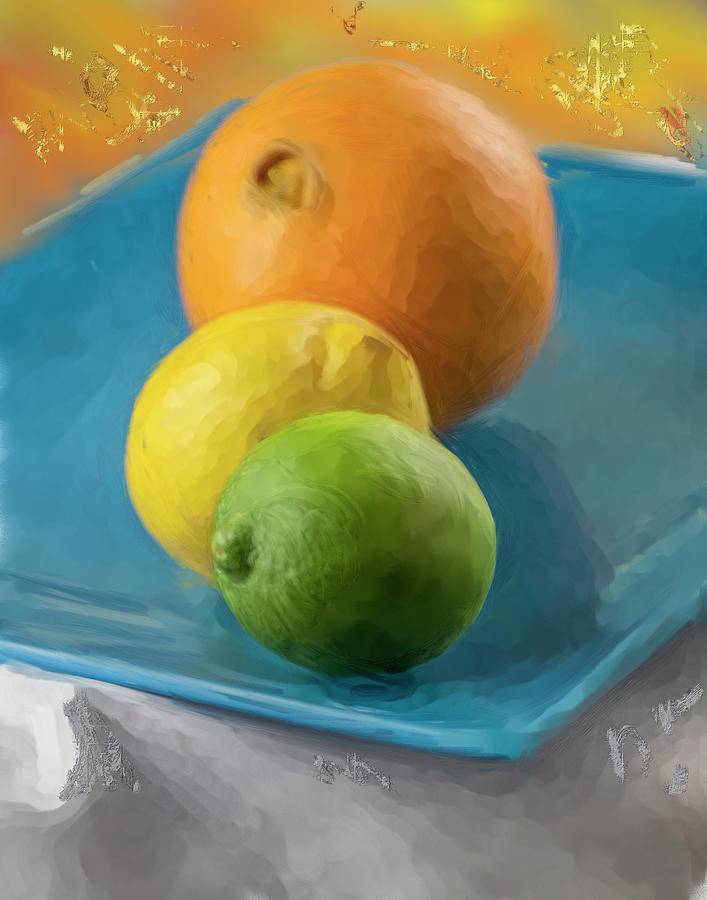 Still Life of Orange Lemon and Lime Digital Art by Cordia Murphy