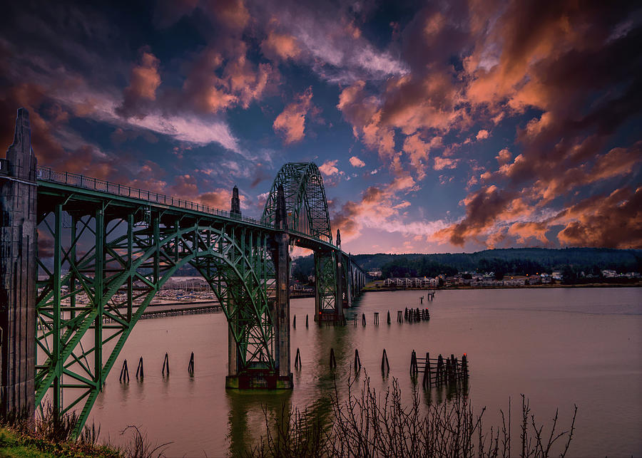 Orange Morning Bridge Photograph by Bill Posner