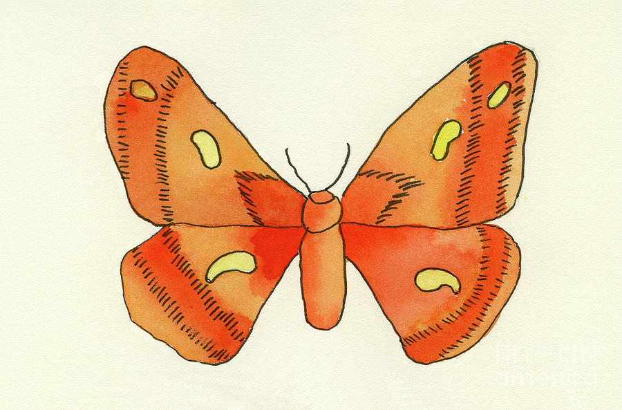 Fluttering Moth Painting by Norma Appleton
