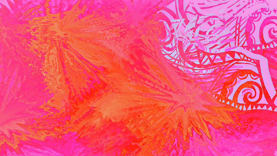 Orange On Lilac #l3 Digital Art