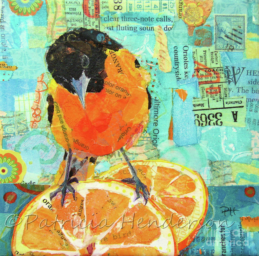 Orange on Orange Mixed Media by Patricia Henderson