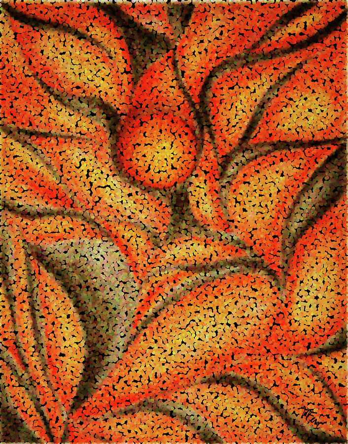 Orange Pearl Painting by Tatiana Fess