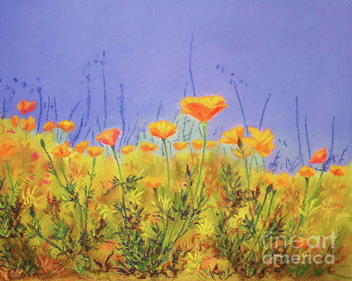 Orange Poppies Painting by Anne Marie Brown
