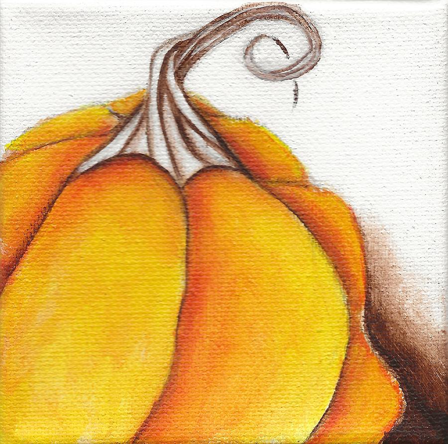 Orange Pumpkin Painting by Deb Harvey
