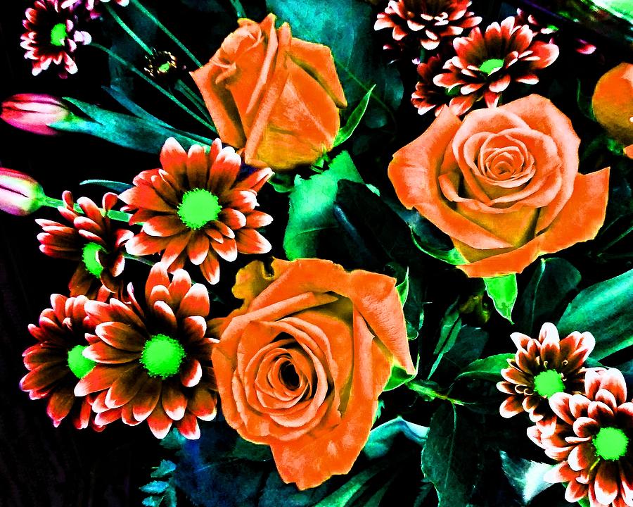 Orange Roses  Photograph by Andrew Lawrence