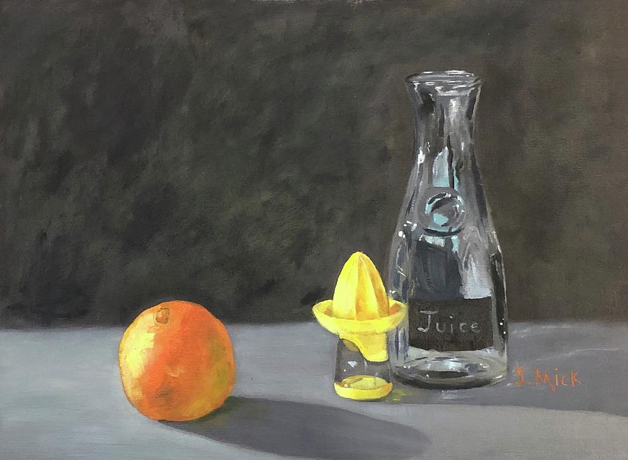 Orange Series Five of Five     Soon to Be Juice Painting by Sharon Mick