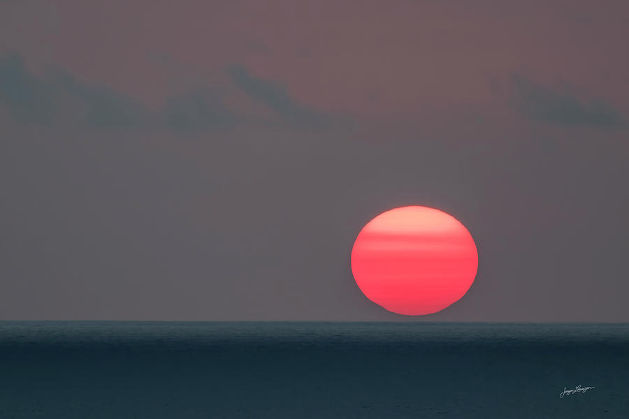 Orange Setting Sun Photograph by Jurgen Lorenzen