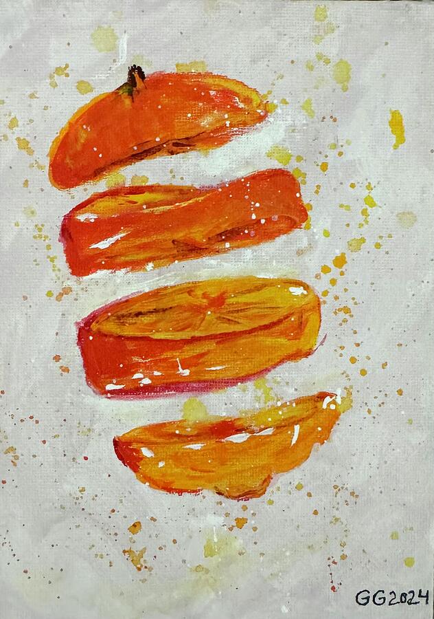 Orange Slices Painting - Orange- Slice by Gita Gita