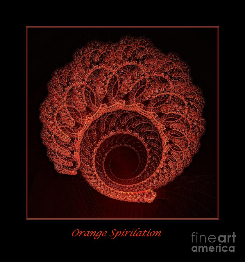 Orange Spirilation Digital Art by Doug Morgan
