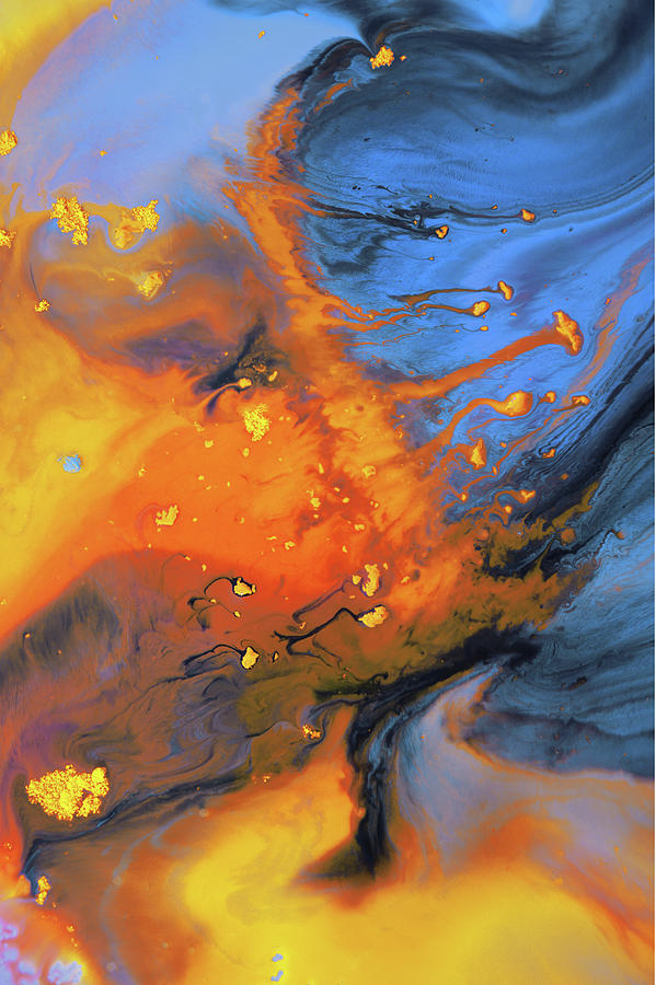 Orange Splash Painting