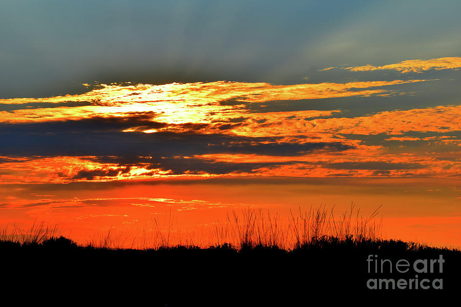 Orange Sunset And The Beach Photograph by Leonida Arte