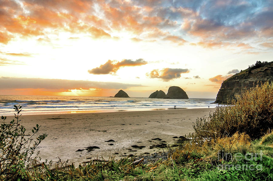 Orange Sunset At 3 Arch Rocks Photograph By Jack Andreasen   Fine Art