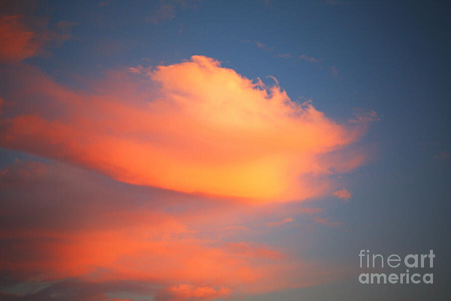 Sunset Photograph - Orange Sunset Clouds by Joy Watson