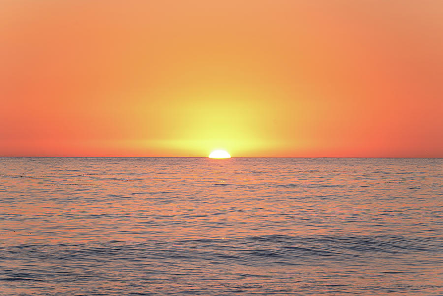 Orange Sunset Over the Ocean Photograph by Matthew DeGrushe