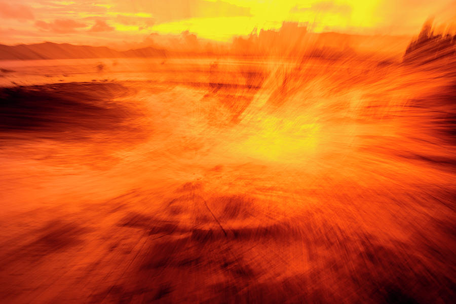 Orange Sunset Seascape Abstract 2 Photograph
