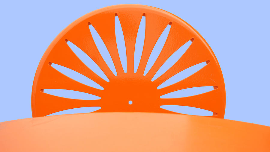Orange Sunburst Terrace Chair Photograph by La Moon Art Fine Art America