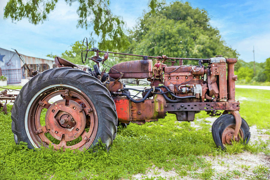 Orange Tractor Photograph by Lynn Sprowl