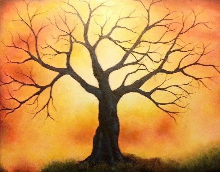 Orange Tree Painting by Jen Shearer