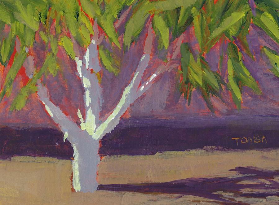 Orange Tree Shadows Painting by Bill Tomsa
