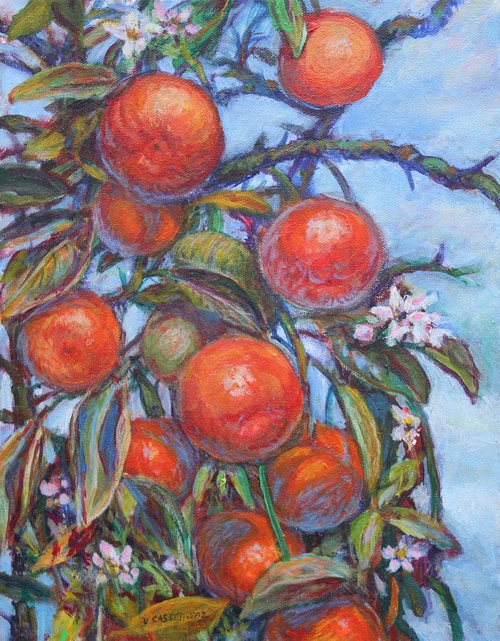 Orange Tree Painting by Veronica Cassell vaz