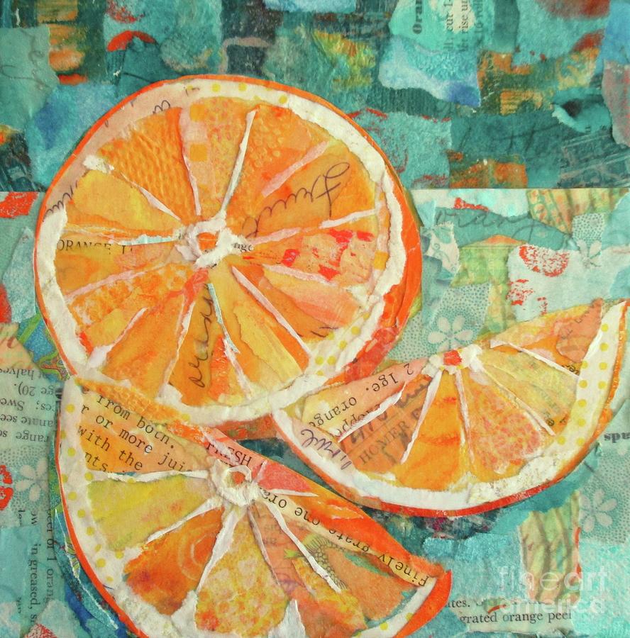 Oranges 2 Mixed Media by Patricia Henderson