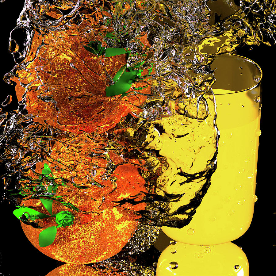 Still Life Digital Art - Oranges 6 by Bukunolami
