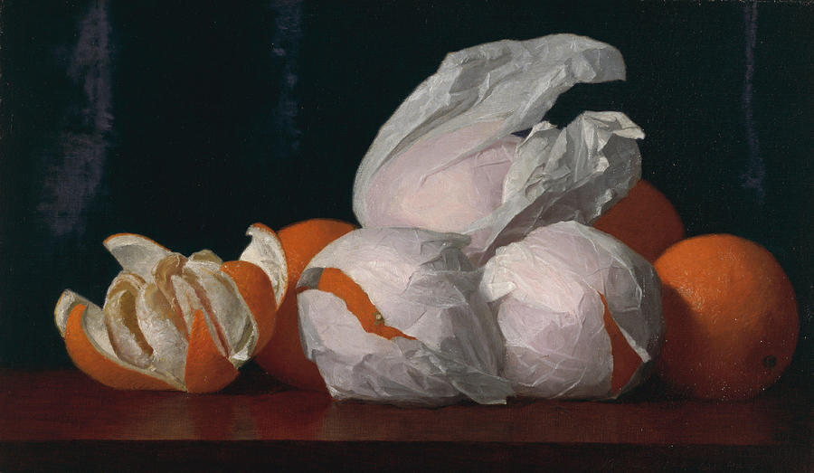 William Painting - Oranges in Tissue Paper  by William J  McCloskey