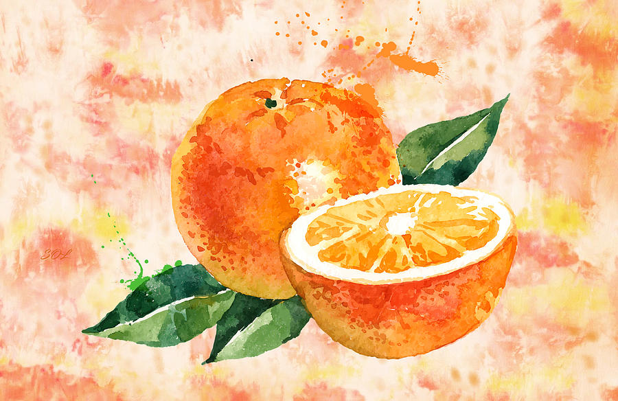 Oranges Portrait Mixed Media by Sandi OReilly