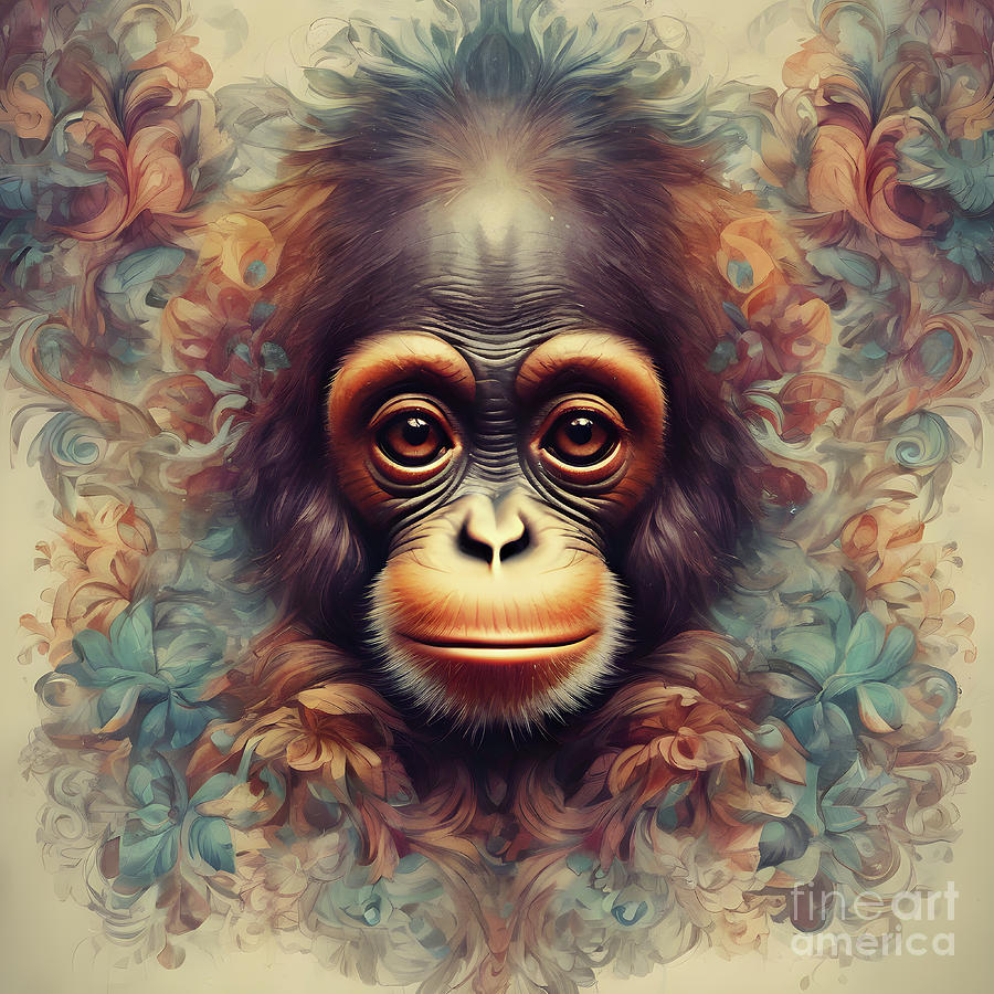 Orangutan 1 Digital Art by DSE Graphics