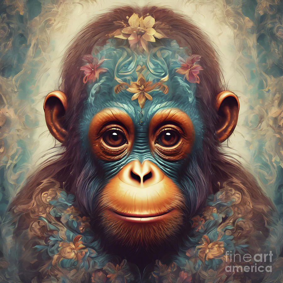 Orangutan 3 Digital Art by DSE Graphics