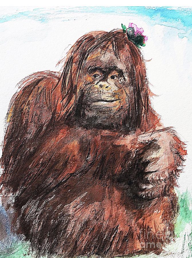 Orangutan Painting by Jieming Wang