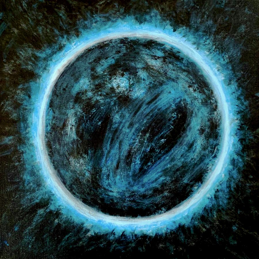 The Orb Blue Electric Painting by Yoshitaka Enoki