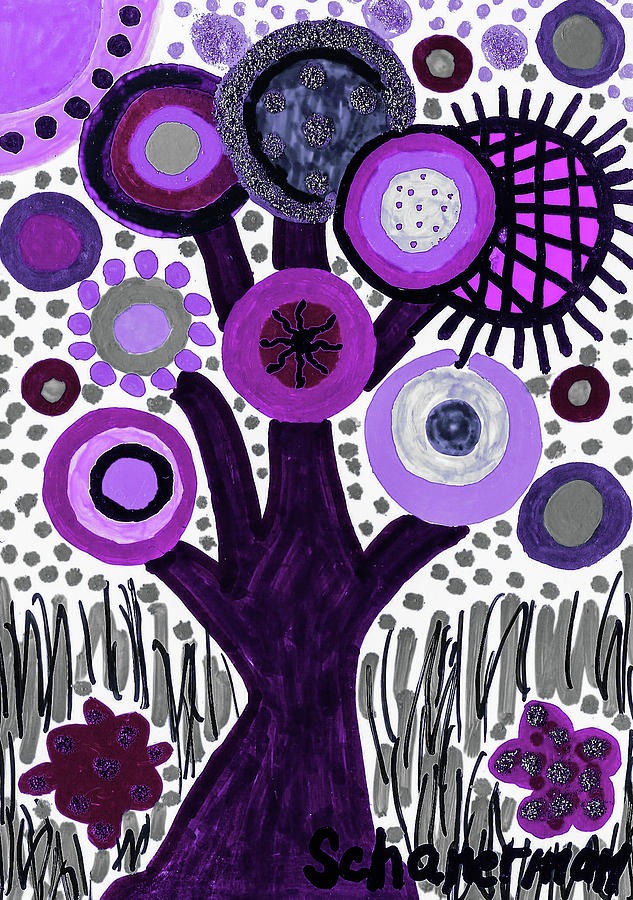 Orbs Abound Drawing by Susan Schanerman