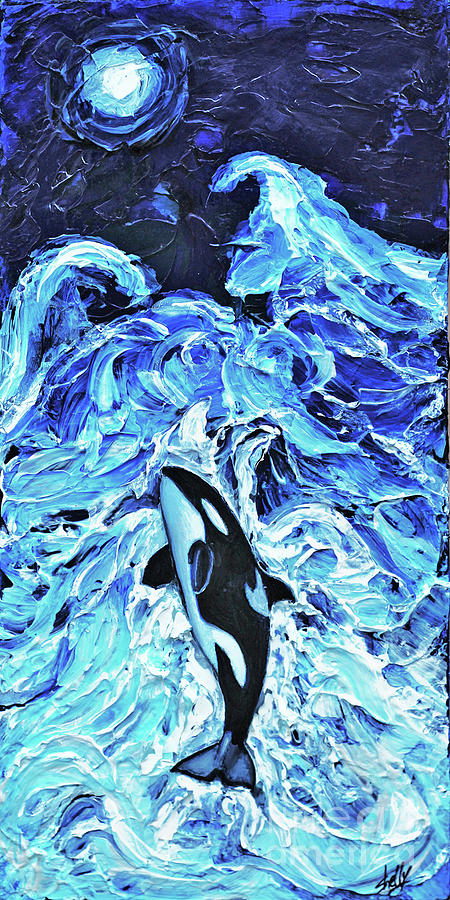 Orca Painting by Shelly Leitheiser