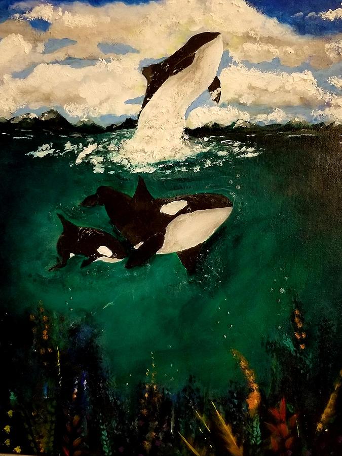 Orca Painting by Valerie Josi