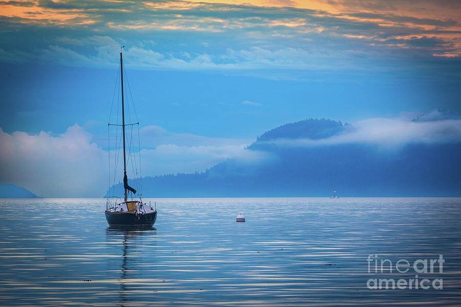 Orcas Sailboat  by Inge Johnsson