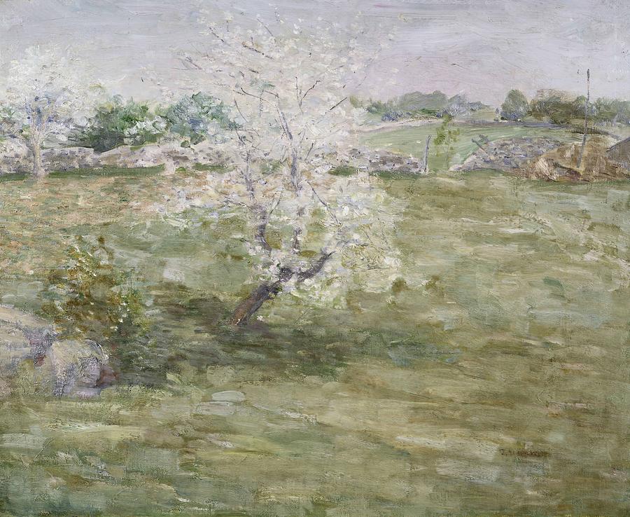 Julian Alden Weir Painting - Orchard  by Julian Alden Weir