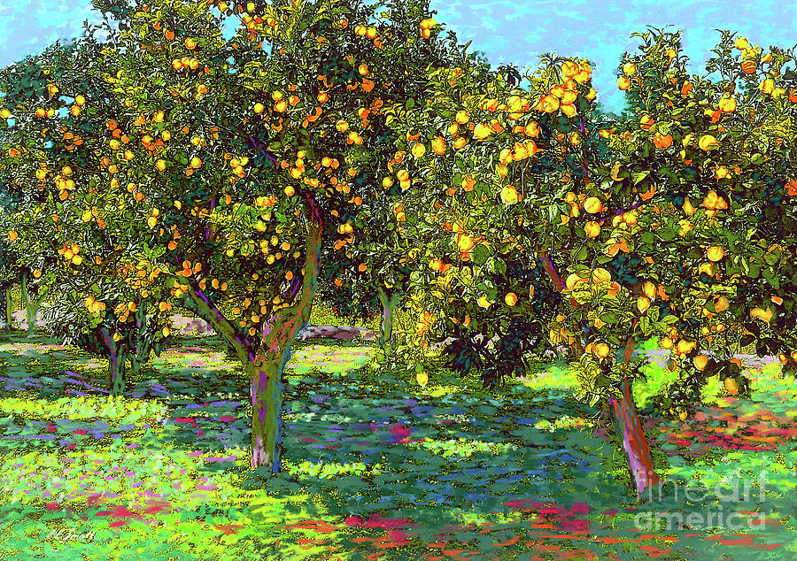 Orchard Of Lemon Trees Painting