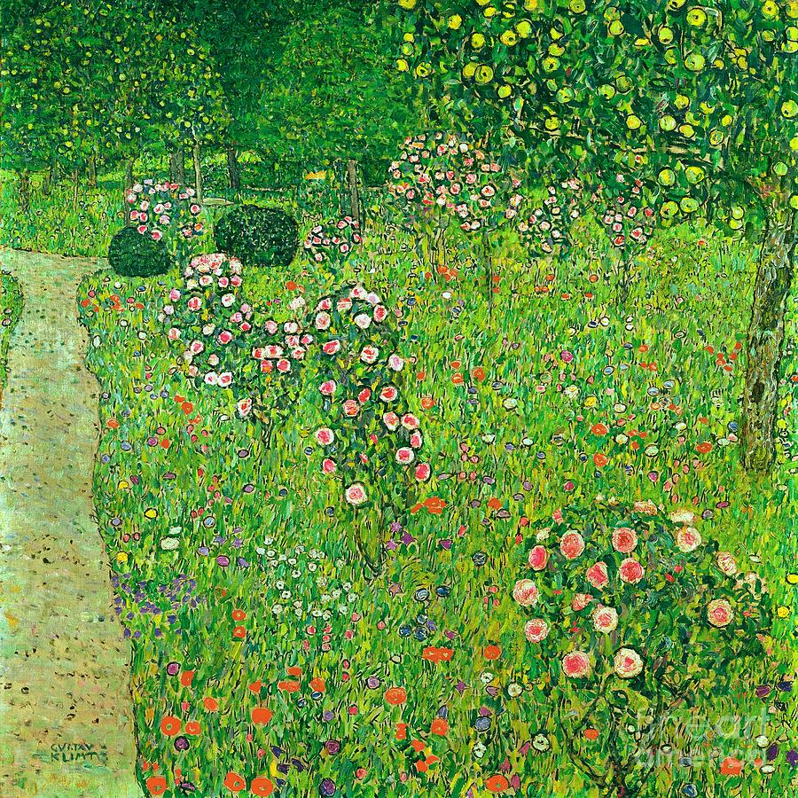 Orchard With Roses Painting by Gustav Klimt
