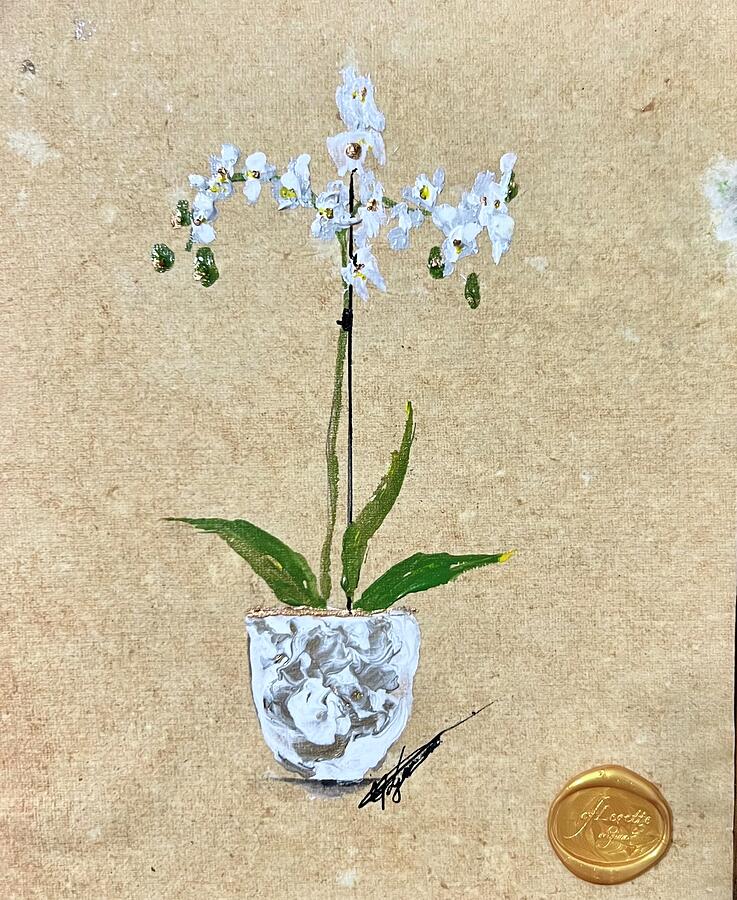 Orchid 8 Drawing by C F Legette