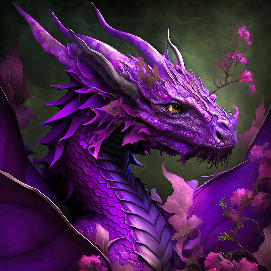 Orchid Dragon Digital Art by Miha Jeruc - Pixels