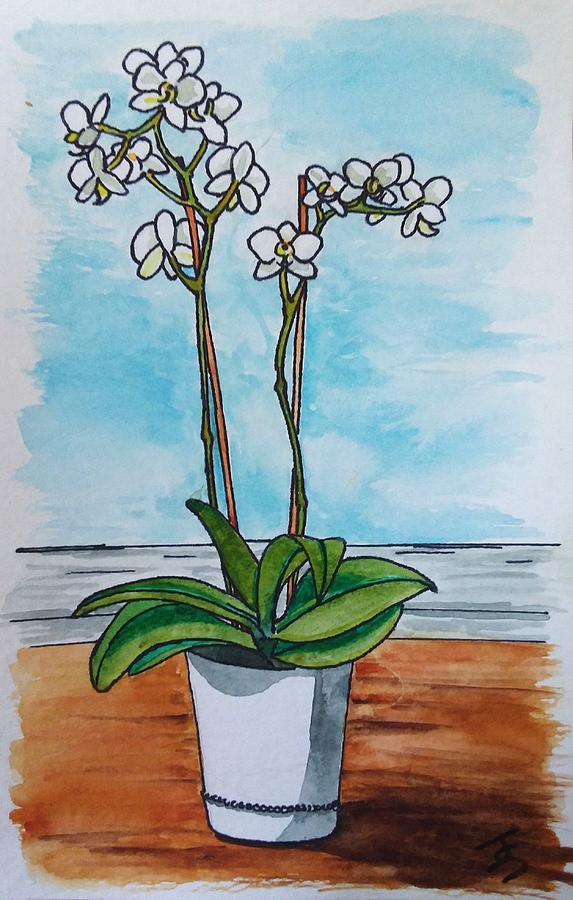 Orchid Painting by Joanne Stowell