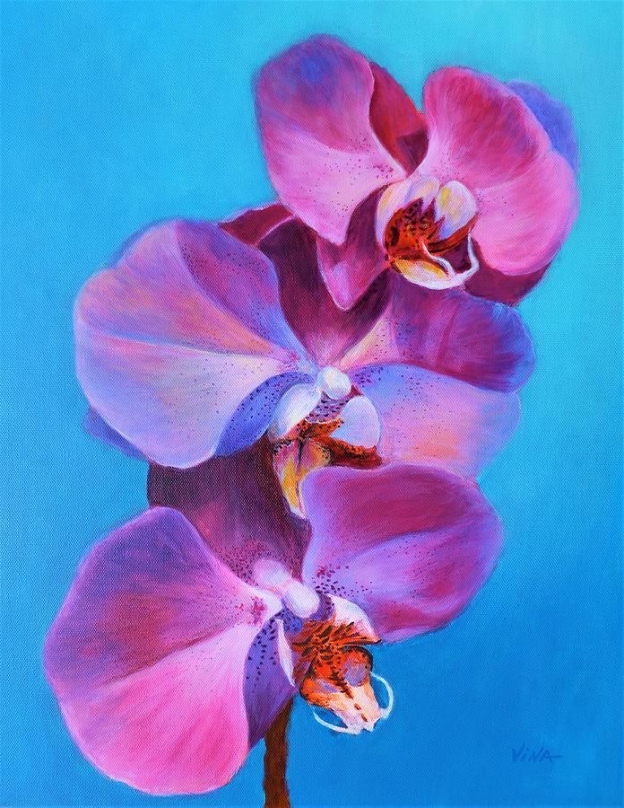 Orchid Love Painting by Vina Yang