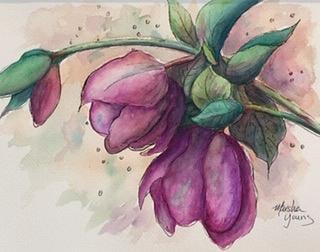 Orchid Tree Painting by Marsha Young