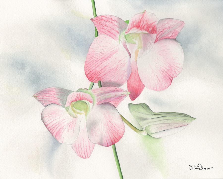 Orchids Painting by Bob Labno