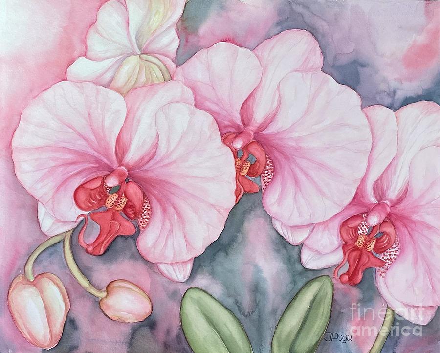 Orchids, middle of winter Painting by Inese Poga