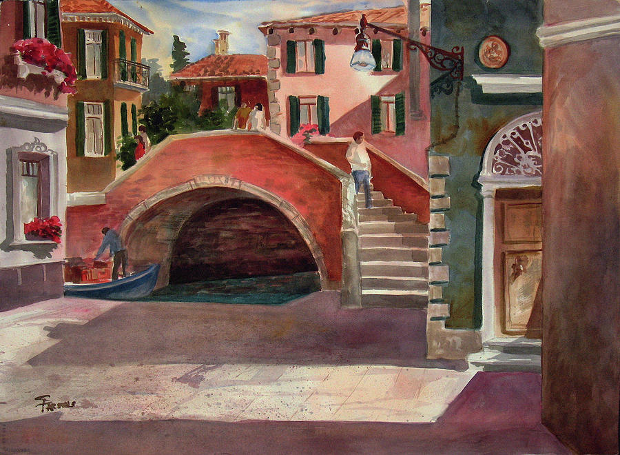Ordinary Day - Venetian Street Scene Painting by Sheila Parsons